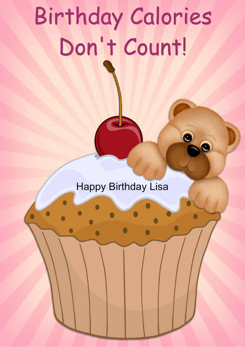 Cupcake Bear - card made with Crafty Bob's Card Creator
