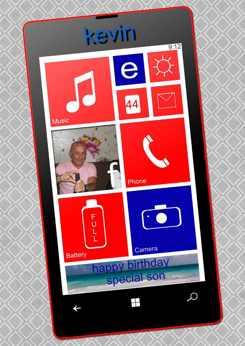 Smart Phone Card Male - card made with Crafty Bob's Card Creator