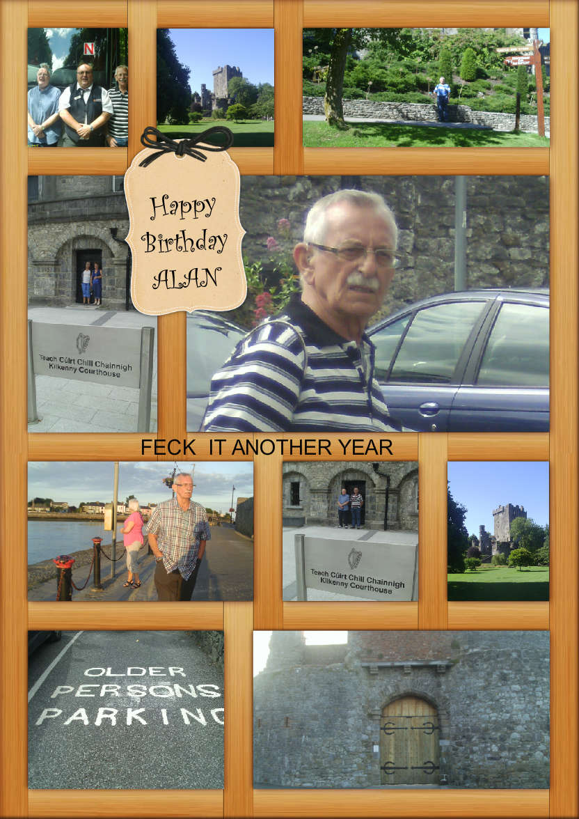 Wooden Collage Frame Card - card made with Crafty Bob's Card Creator