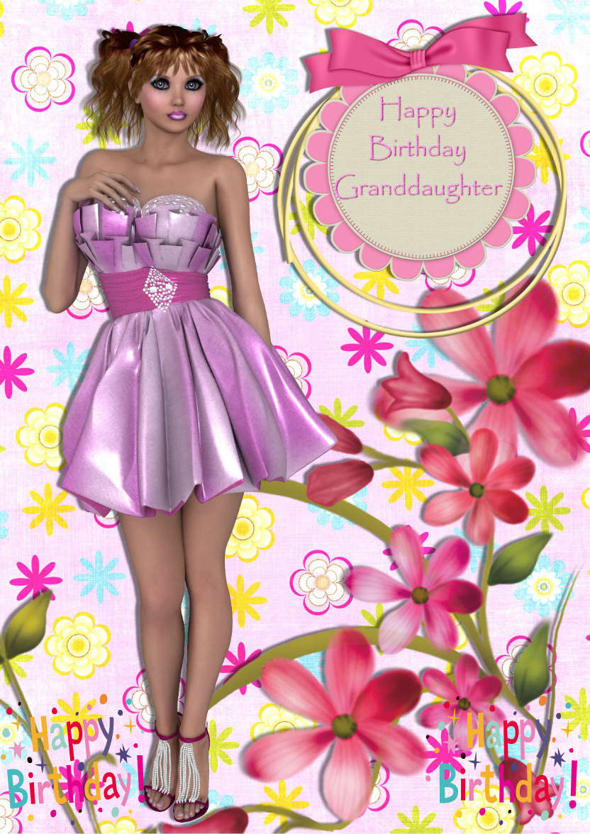 Prom Girl - card made with Crafty Bob's Card Creator