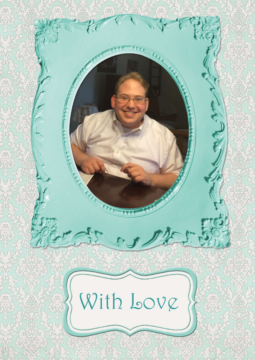 Green Vintage Style Frame Photo Card - card made with Crafty Bob's Card Creator