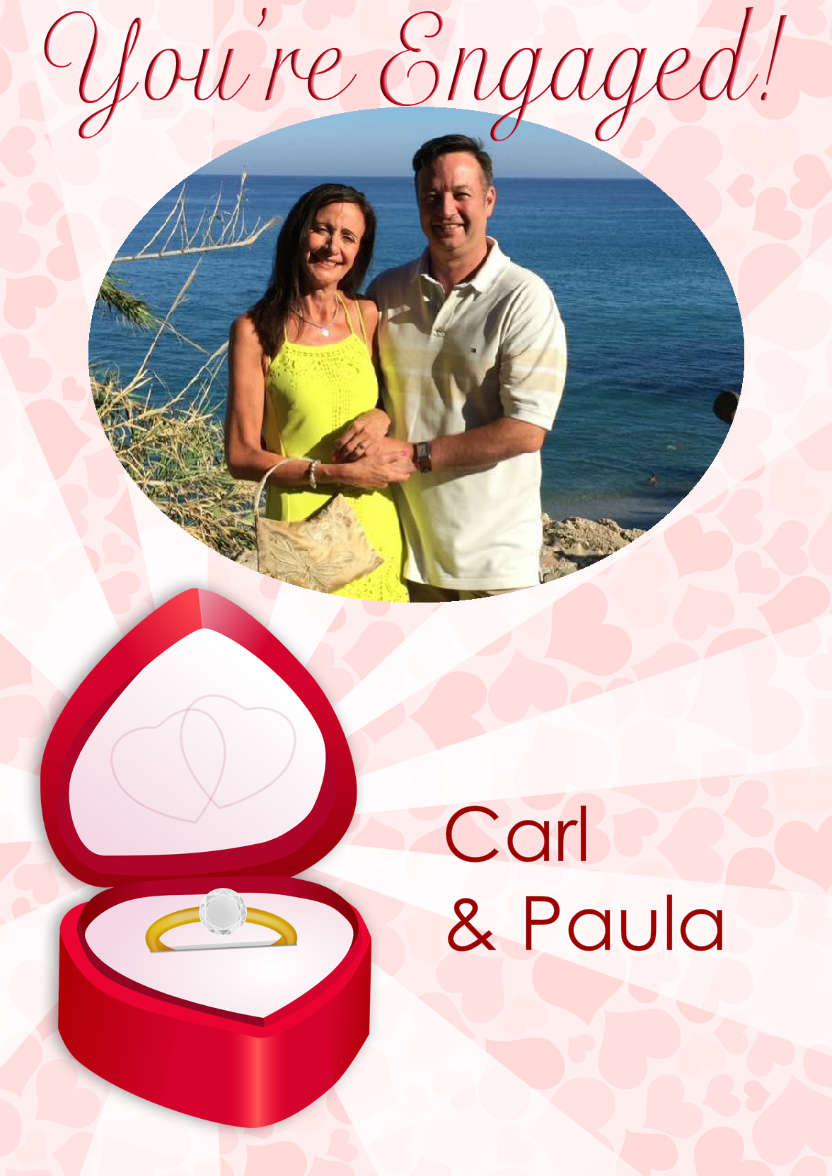 You're Engaged Photo Card - card made with Crafty Bob's Card Creator