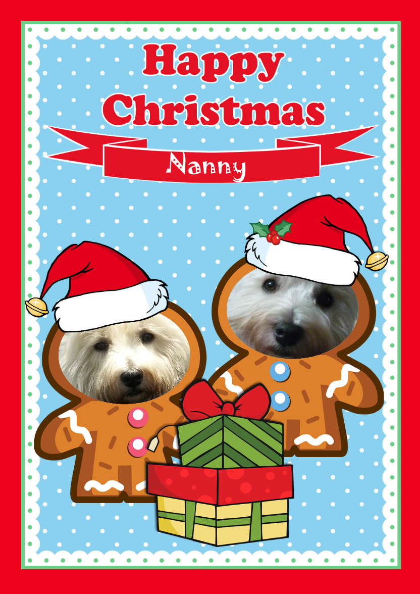 Gingerbread Christmas Photo Card - card made with Crafty Bob's Card Creator