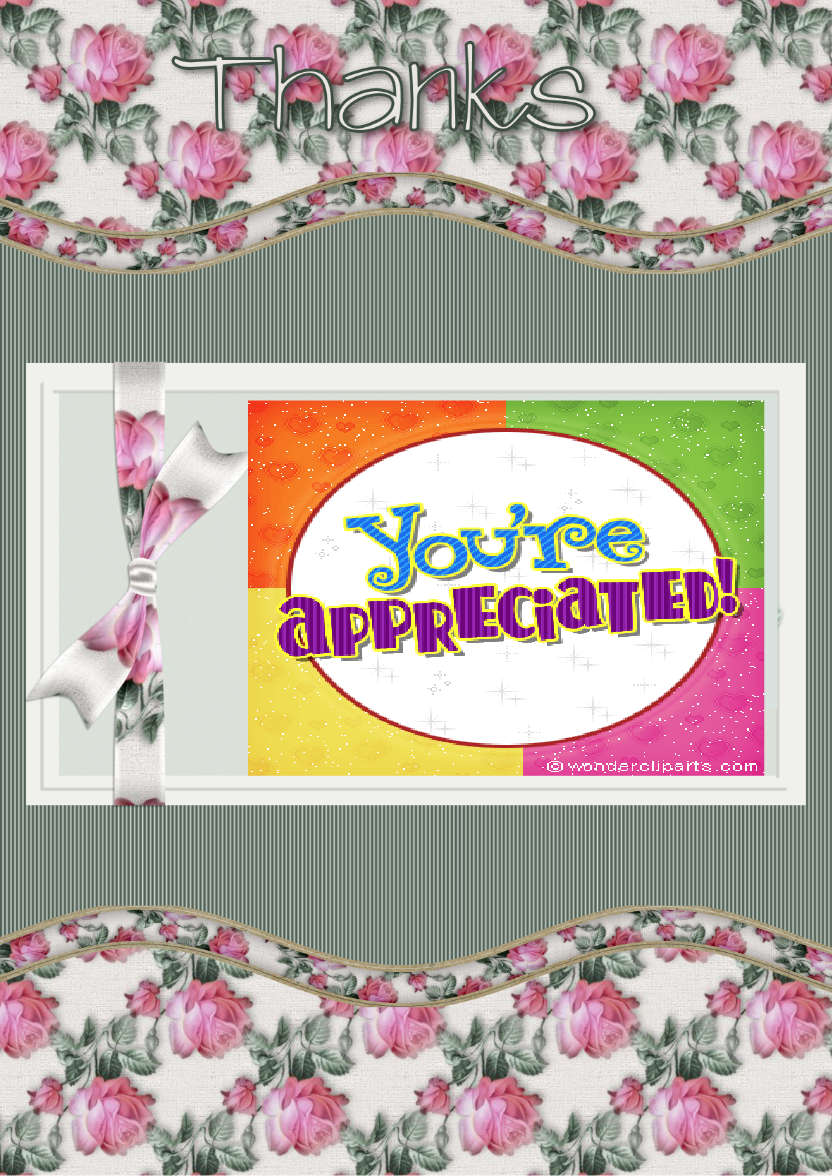 With Thanks - card made with Crafty Bob's Card Creator