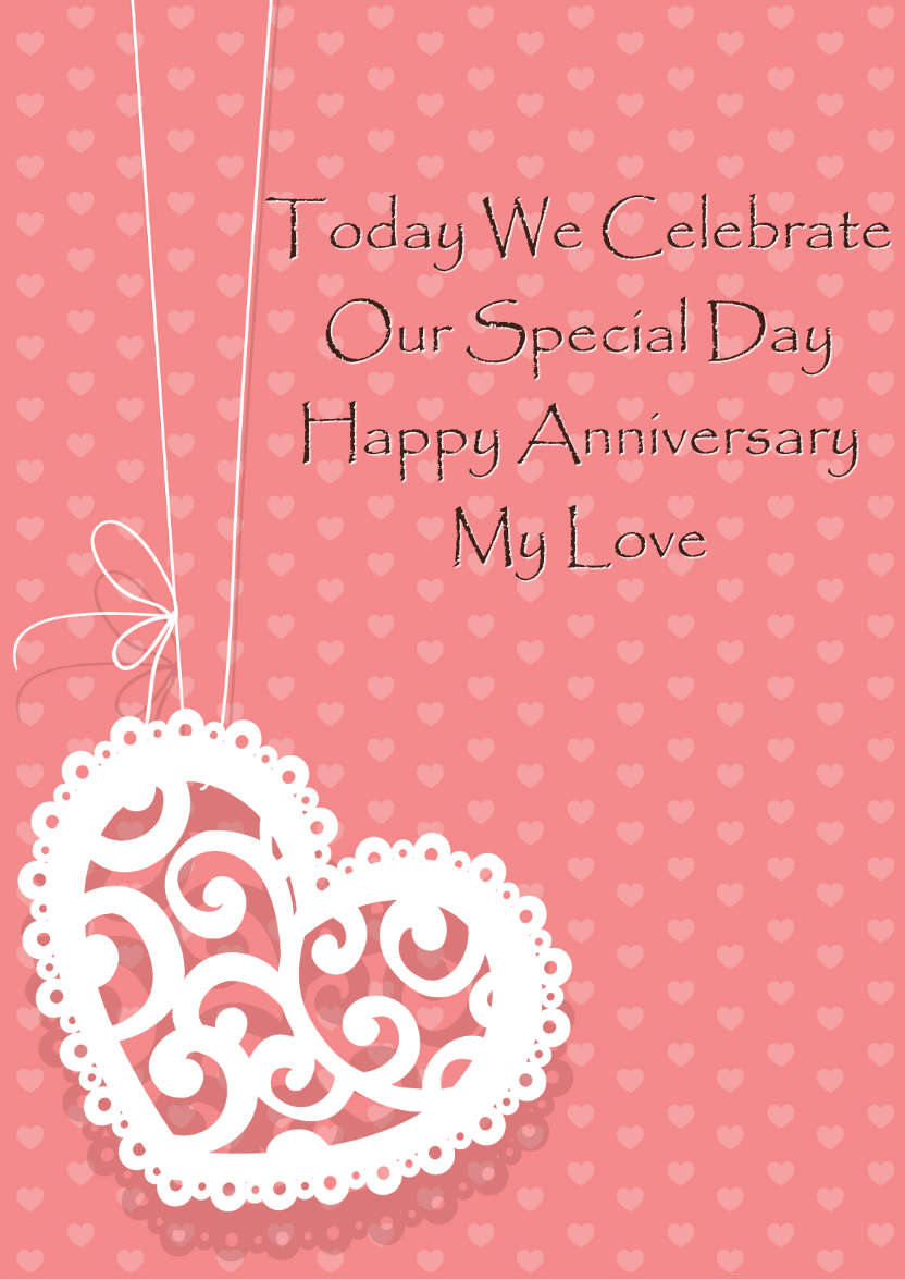 Hanging Lace Heart Card Front - card made with Crafty Bob's Card Creator