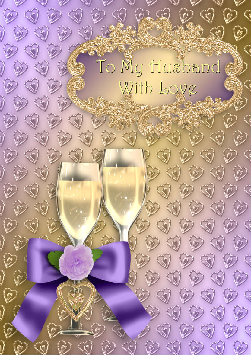 Champagne Romance - card made with Crafty Bob's Card Creator