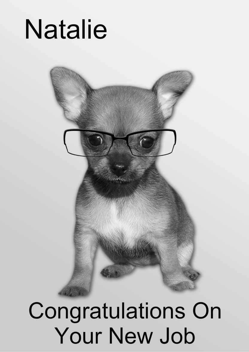 Chihuahua Puppy Card - card made with Crafty Bob's Card Creator