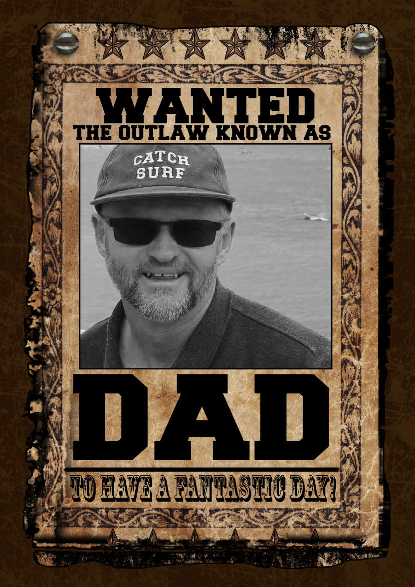 Dad Birthday. Father's Day, Photo Greeting Card - card made with Crafty Bob's Card Creator