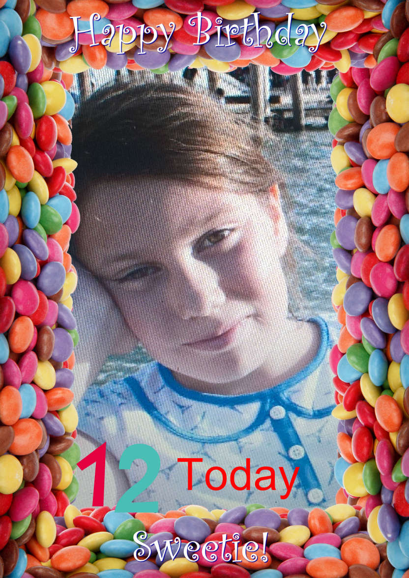 Sweetie Frame Photo Card - card made with Crafty Bob's Card Creator