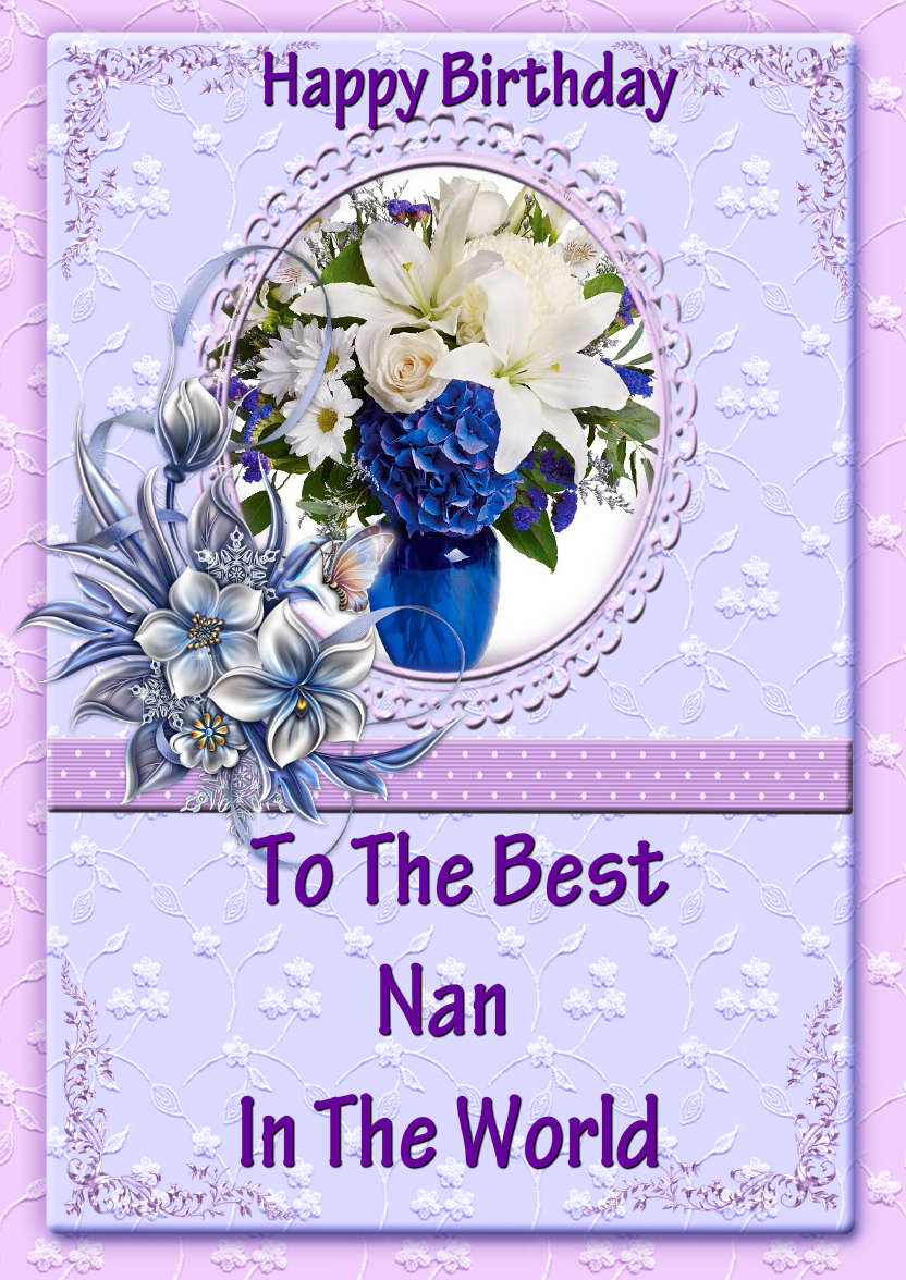Lacy and Floral Design for Many Occasions - card made with Crafty Bob's Card Creator