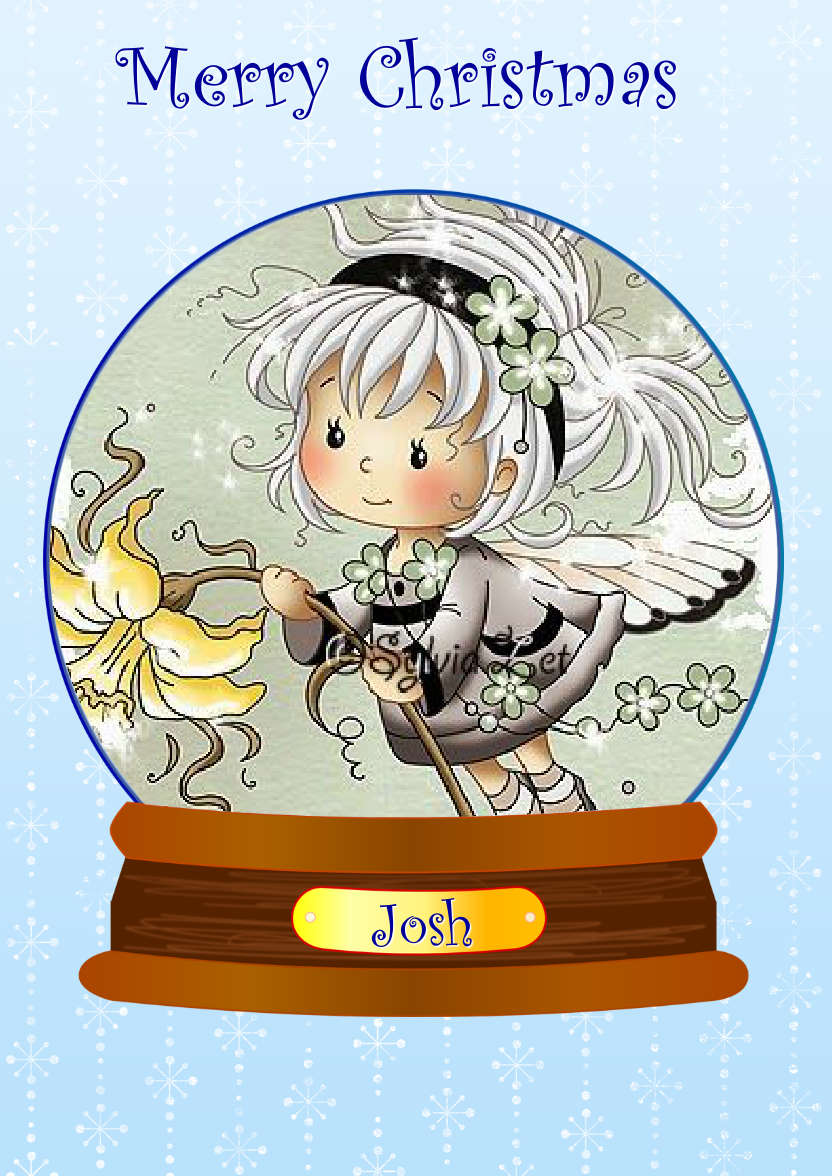 Christmas Snow Globe Photo Card - card made with Crafty Bob's Card Creator