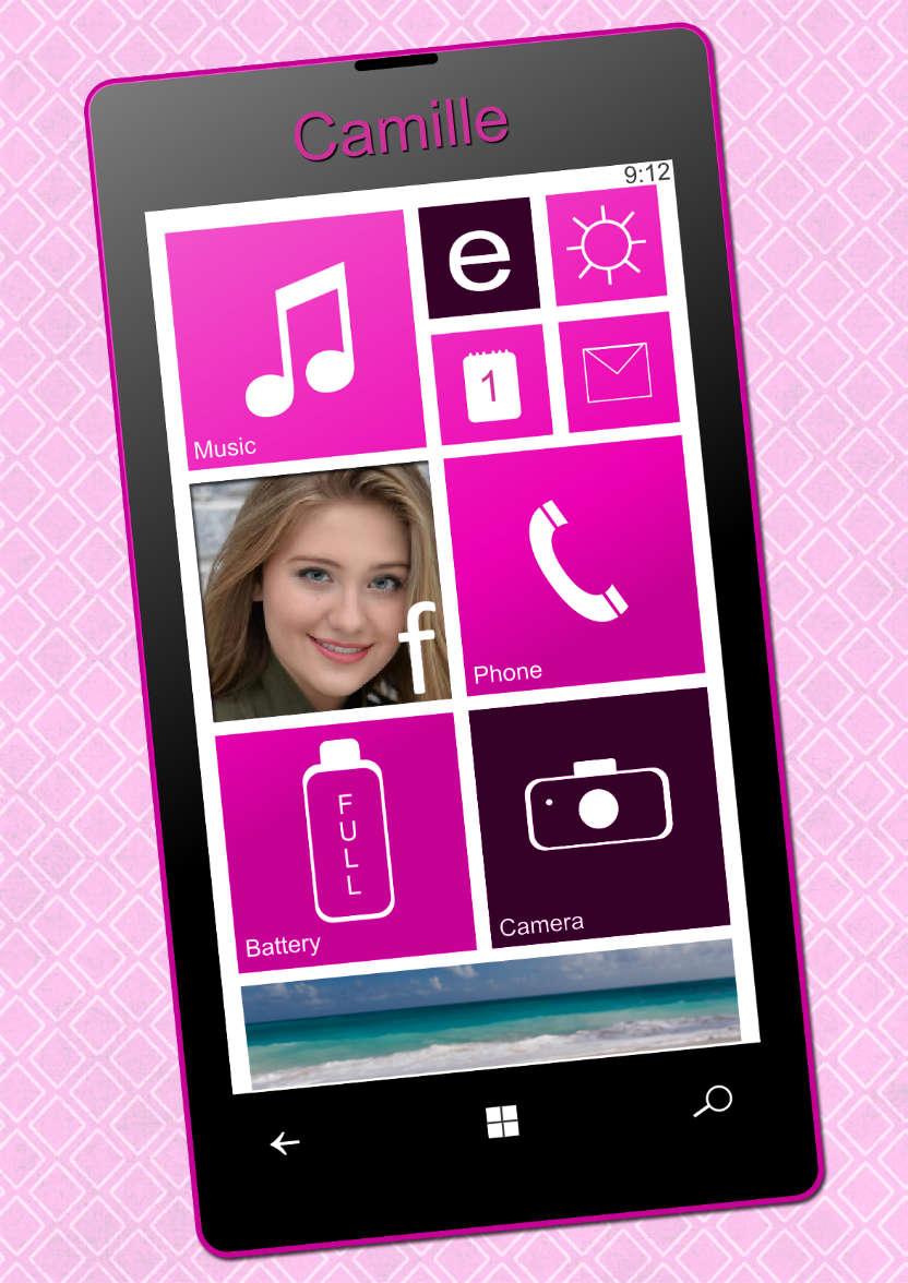 Smart Phone Card Female - card made with Crafty Bob's Card Creator
