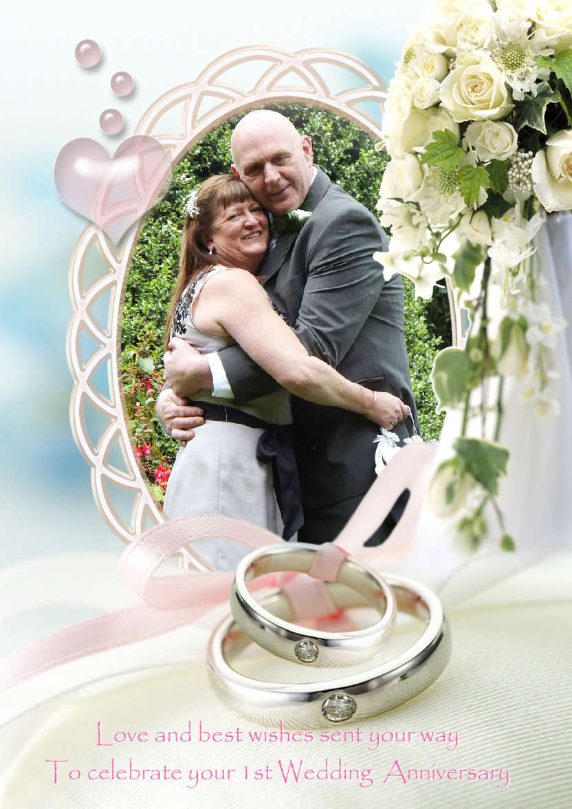 Wedding Day/anniversary Aperture Card - card made with Crafty Bob's Card Creator
