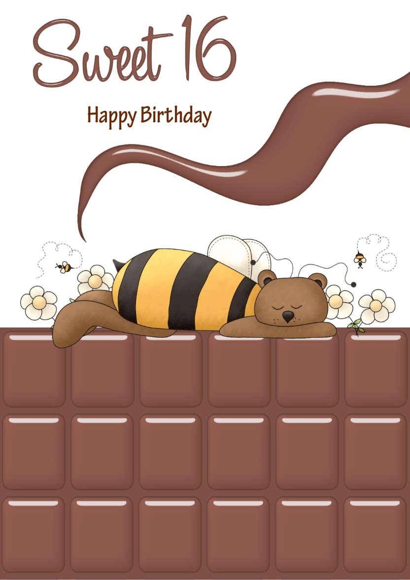 Sweet 16 - card made with Crafty Bob's Card Creator