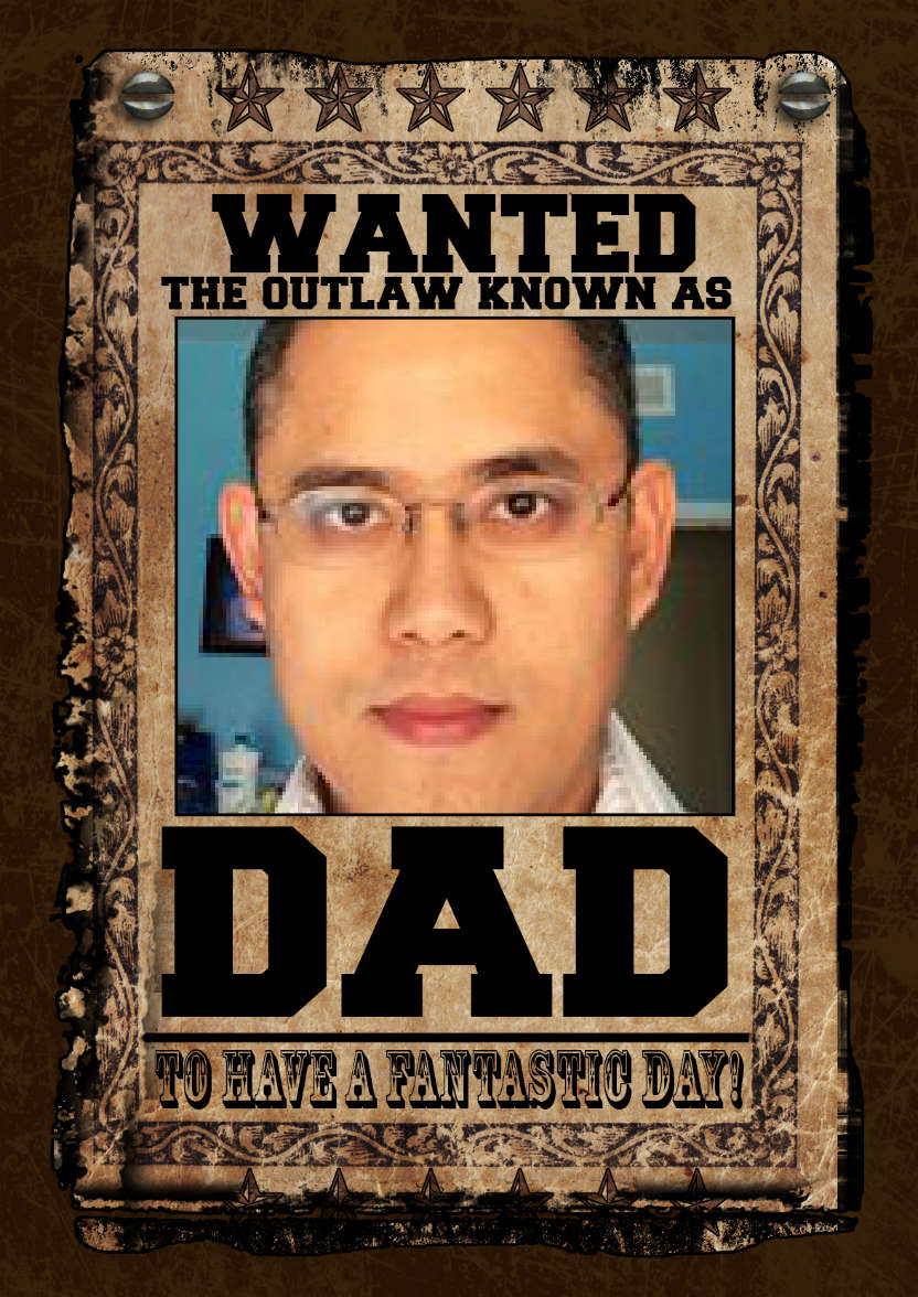 Dad Birthday. Father's Day, Photo Greeting Card - card made with Crafty Bob's Card Creator