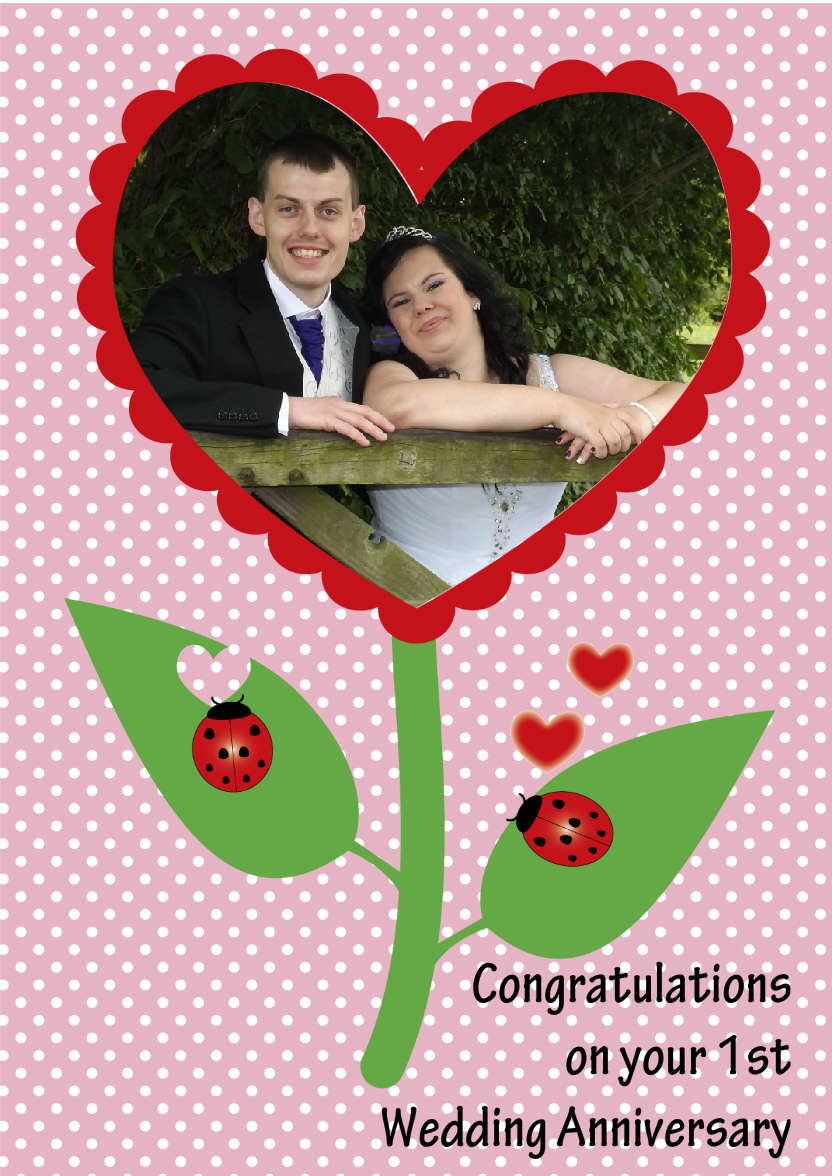 Ladybirds in Love - card made with Crafty Bob's Card Creator