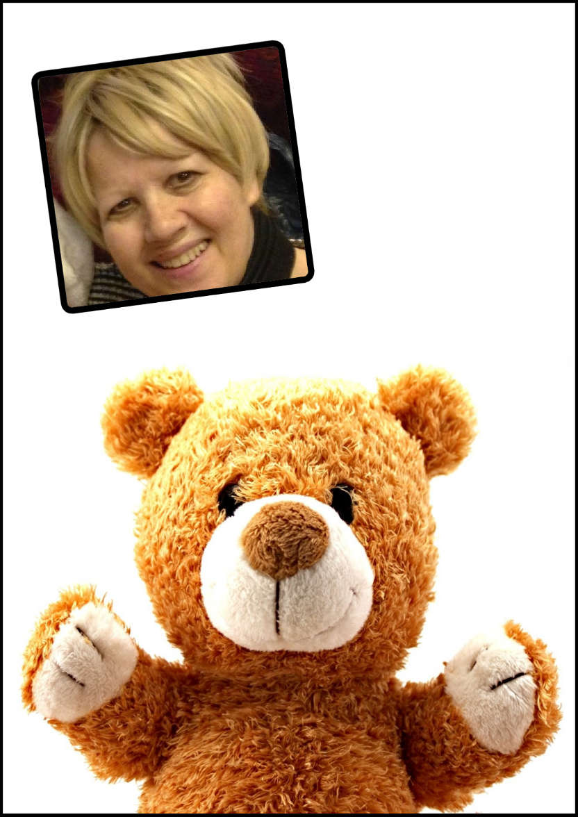 Bear Hug Aperture Card - card made with Crafty Bob's Card Creator