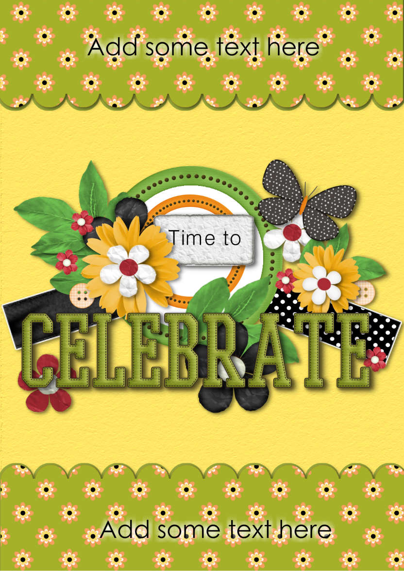 Celebration Splash - card made with Crafty Bob's Card Creator