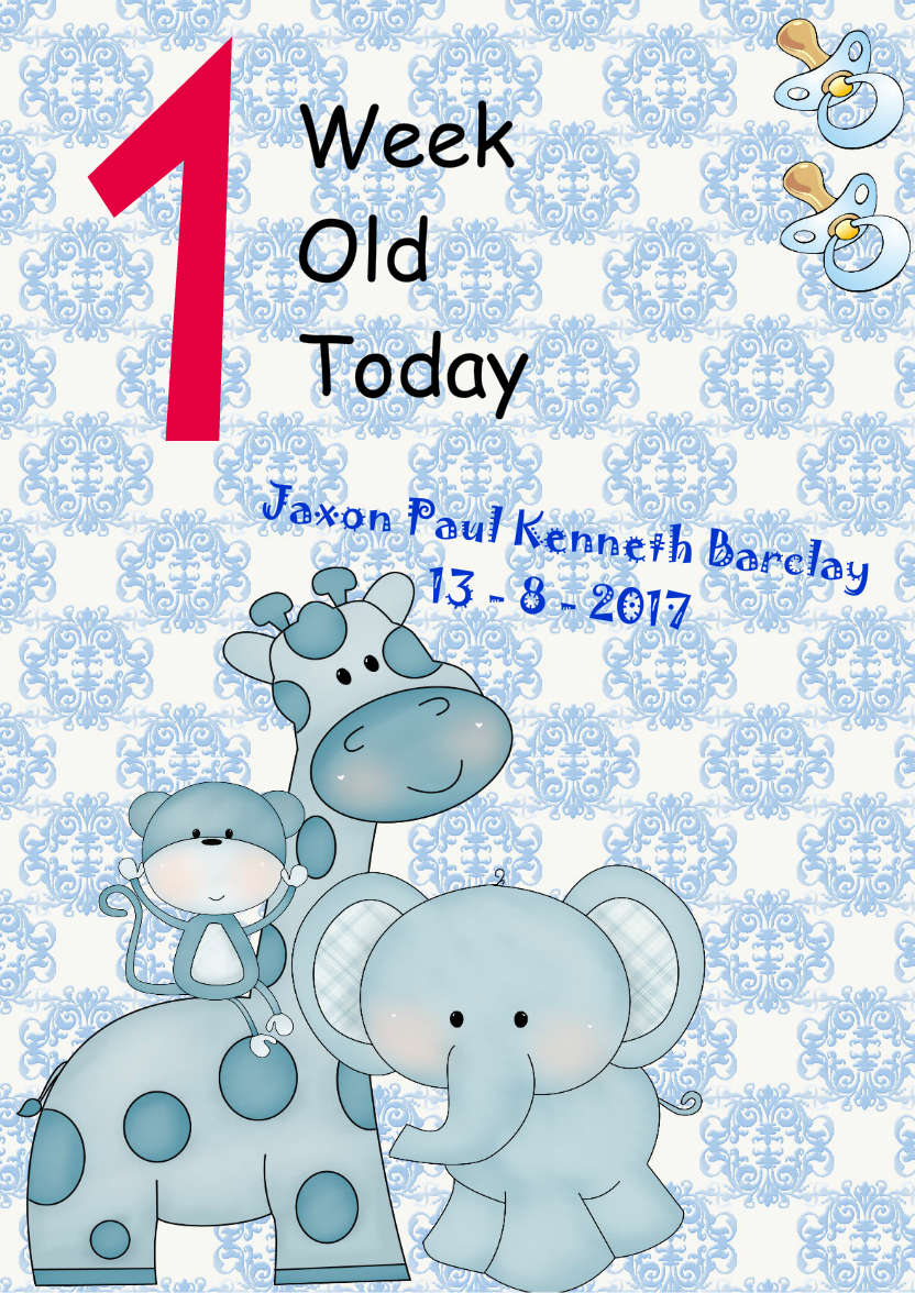 New Baby Boy - card made with Crafty Bob's Card Creator