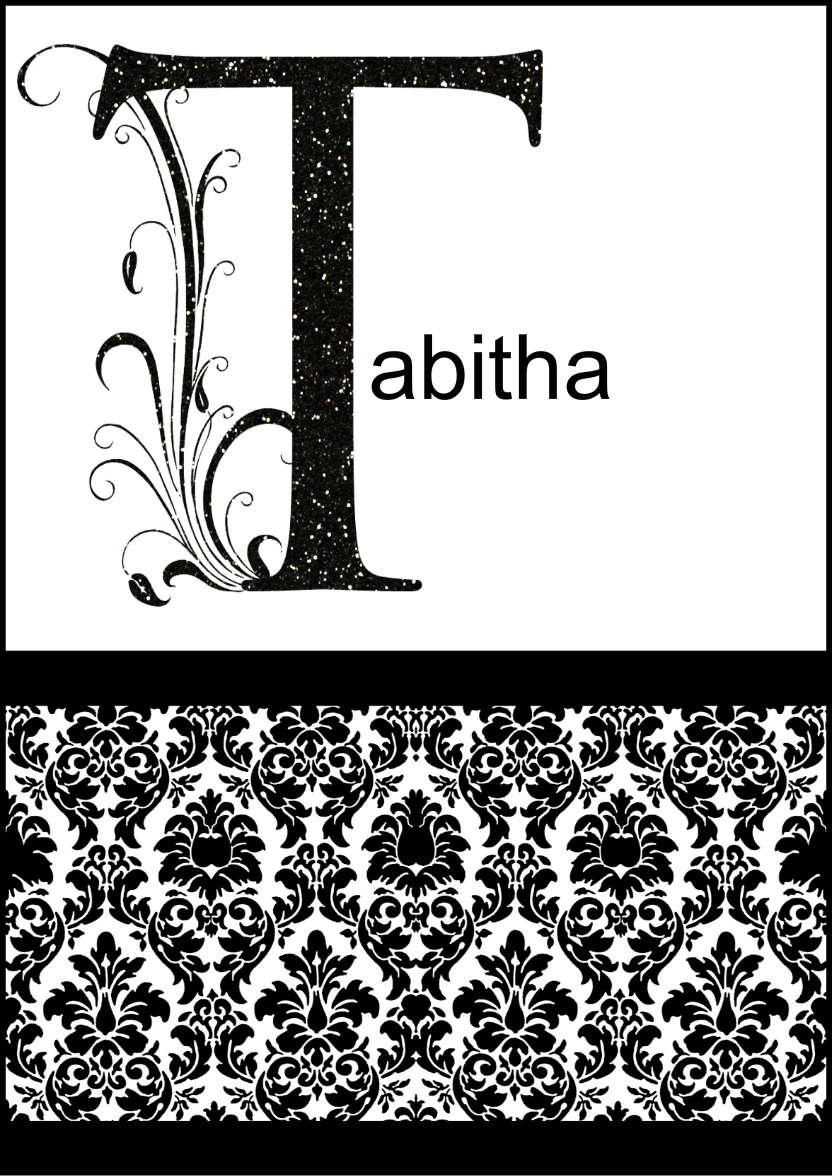 Damask Monogram Letter T Card - card made with Crafty Bob's Card Creator