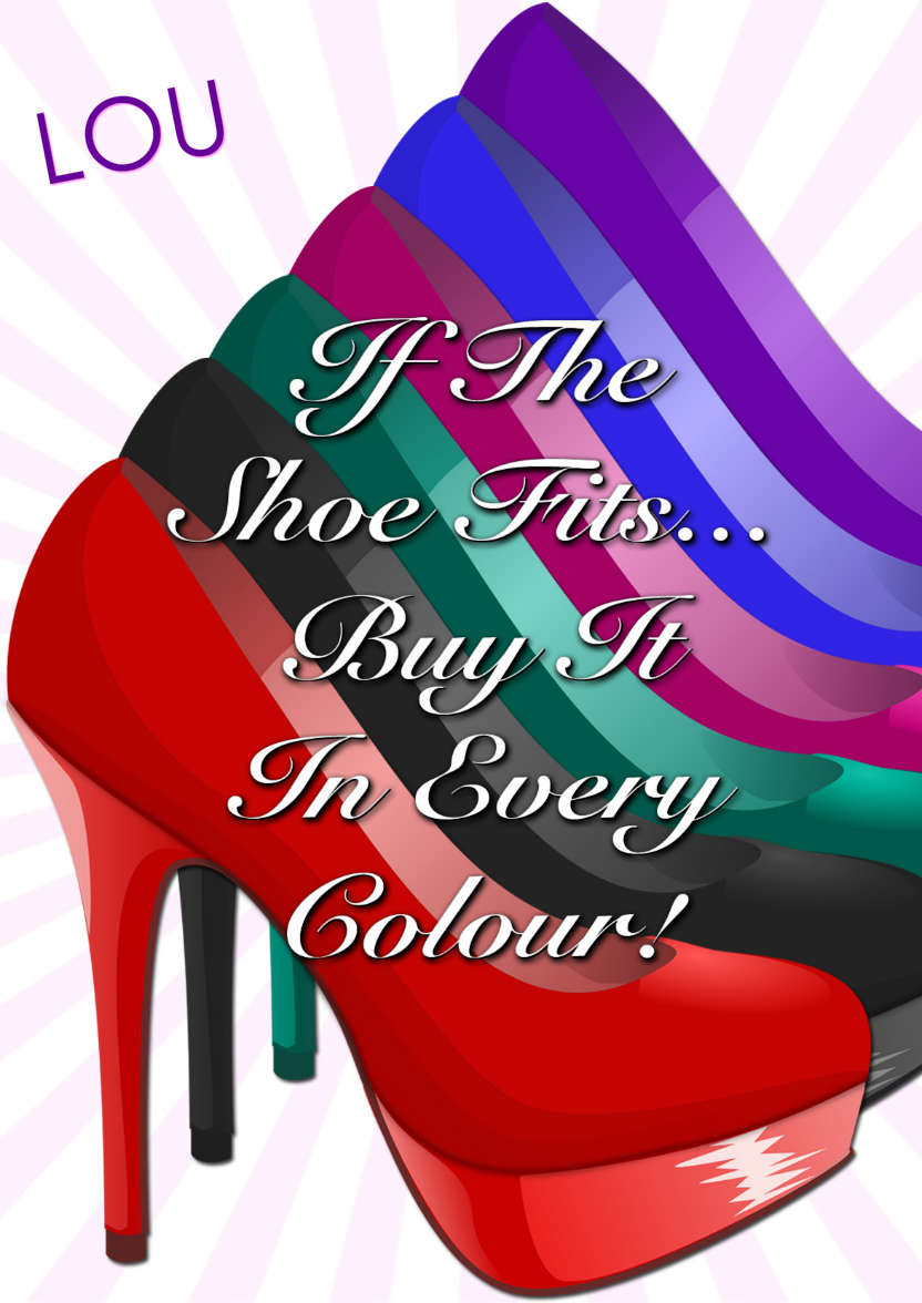 If the Shoe Fits Female Card - card made with Crafty Bob's Card Creator