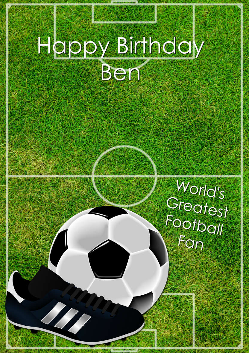 Football Pitch Card - card made with Crafty Bob's Card Creator