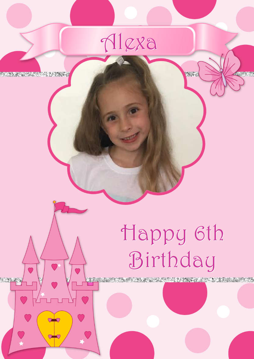 Pretty Princess Photo Card - card made with Crafty Bob's Card Creator