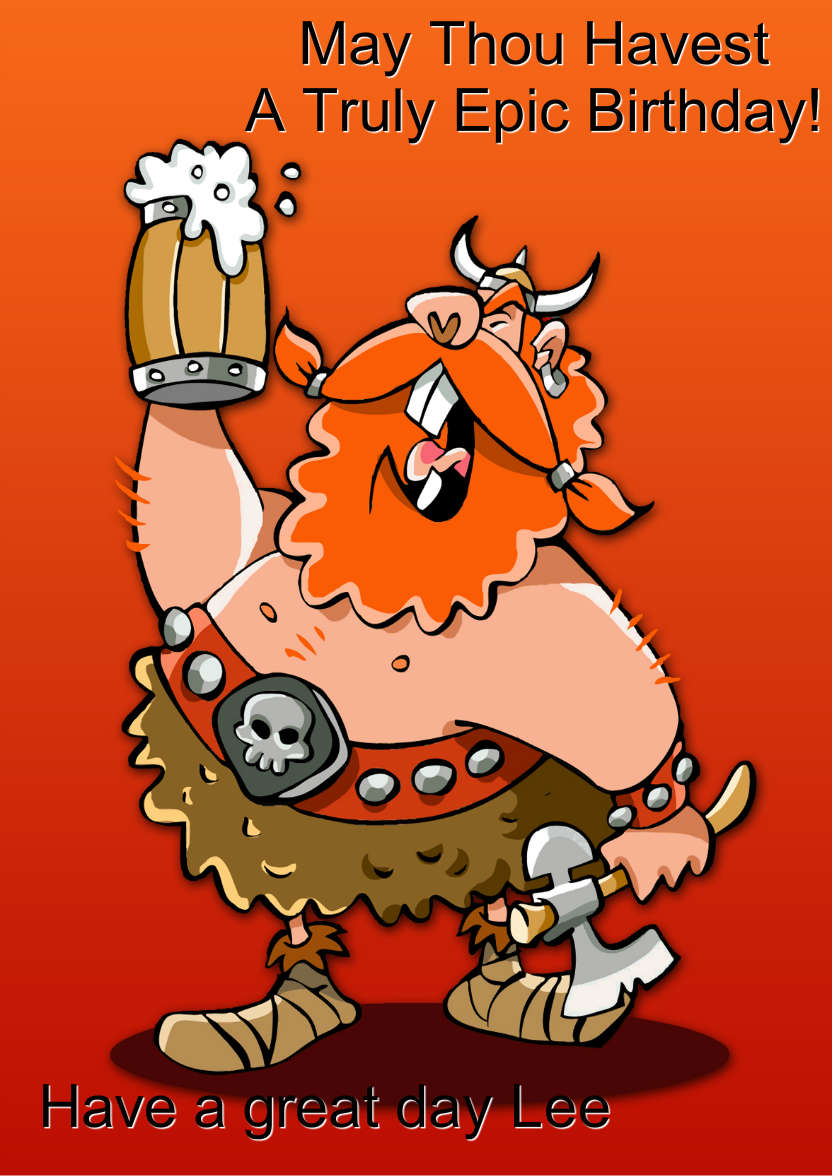 Viking Celebration Card - card made with Crafty Bob's Card Creator