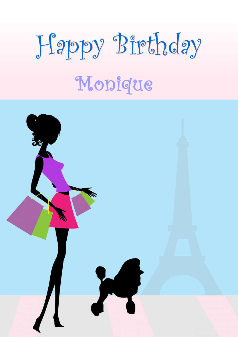 Shopping in Paris - card made with Crafty Bob's Card Creator