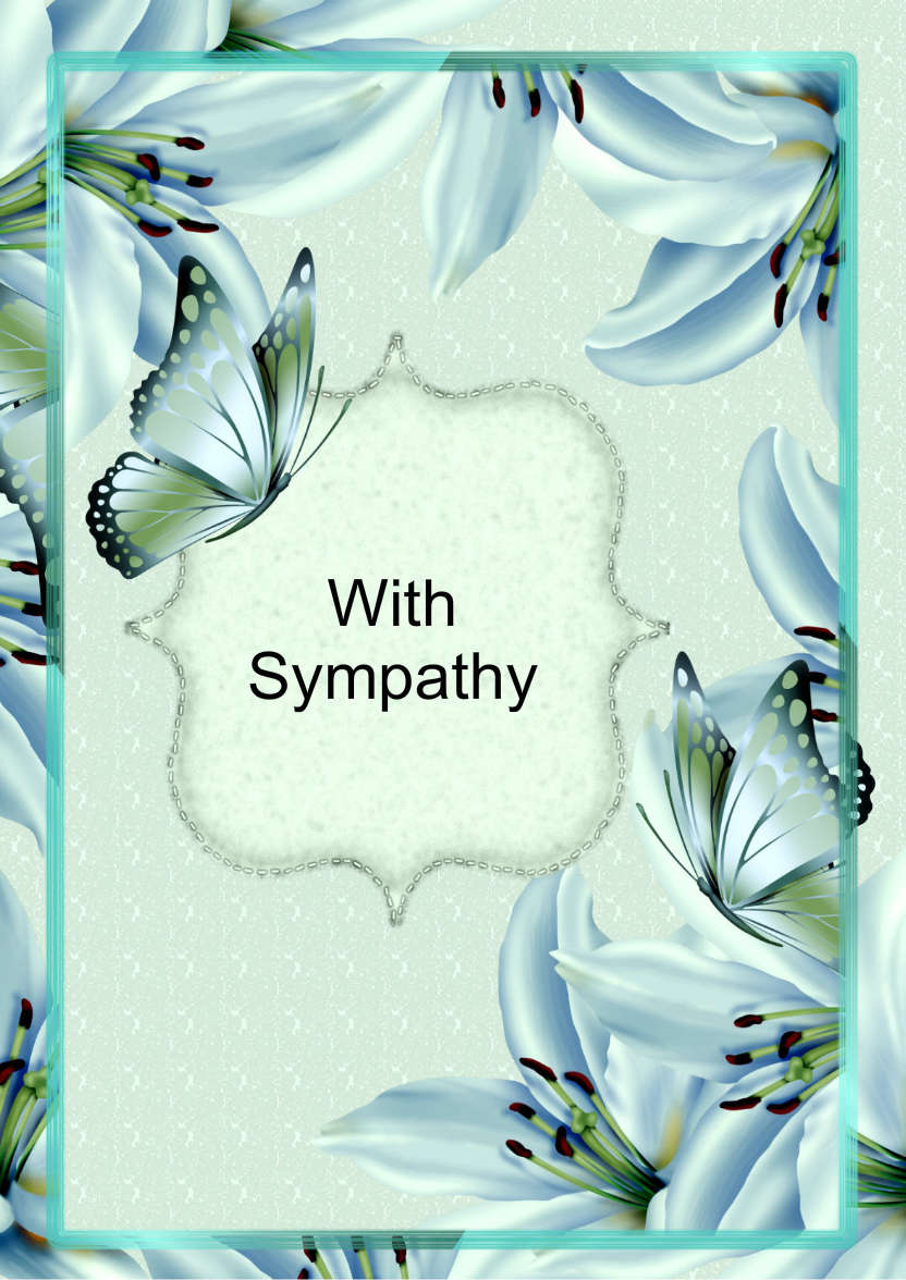 Sympathy Lilies - card made with Crafty Bob's Card Creator