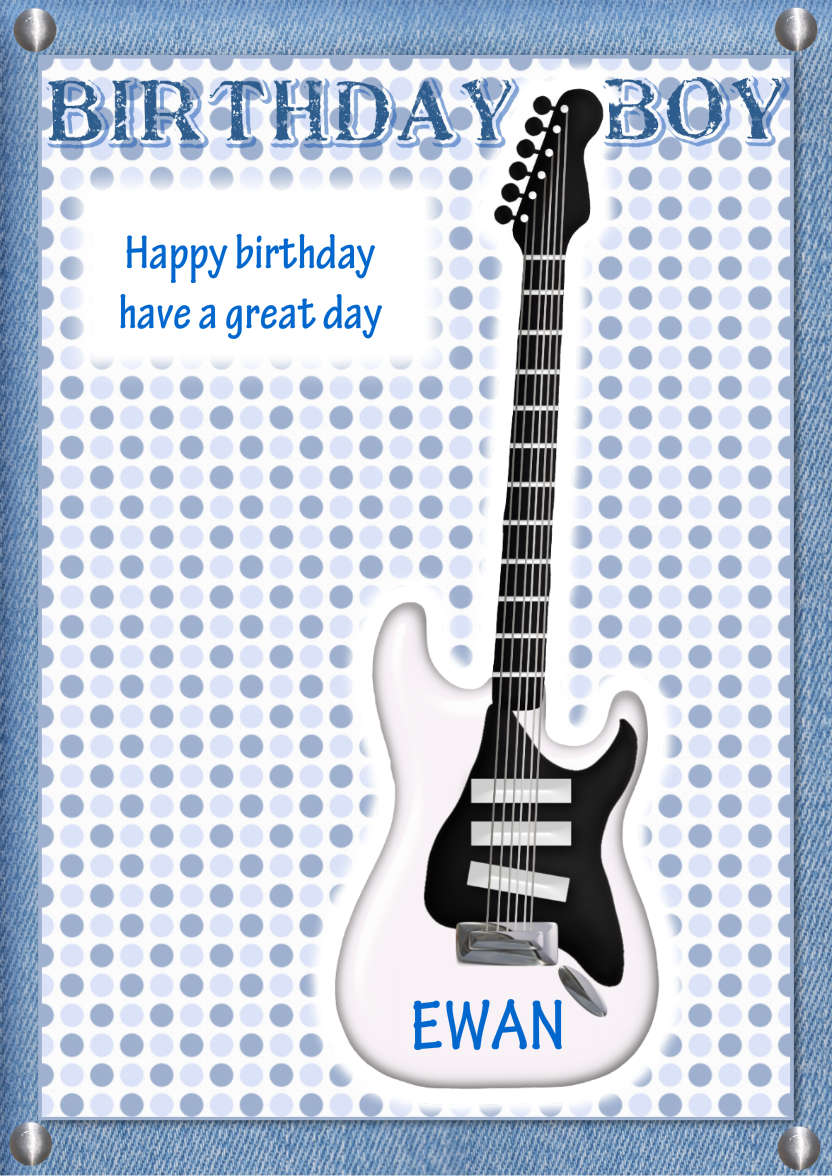 Guitar Fan - card made with Crafty Bob's Card Creator