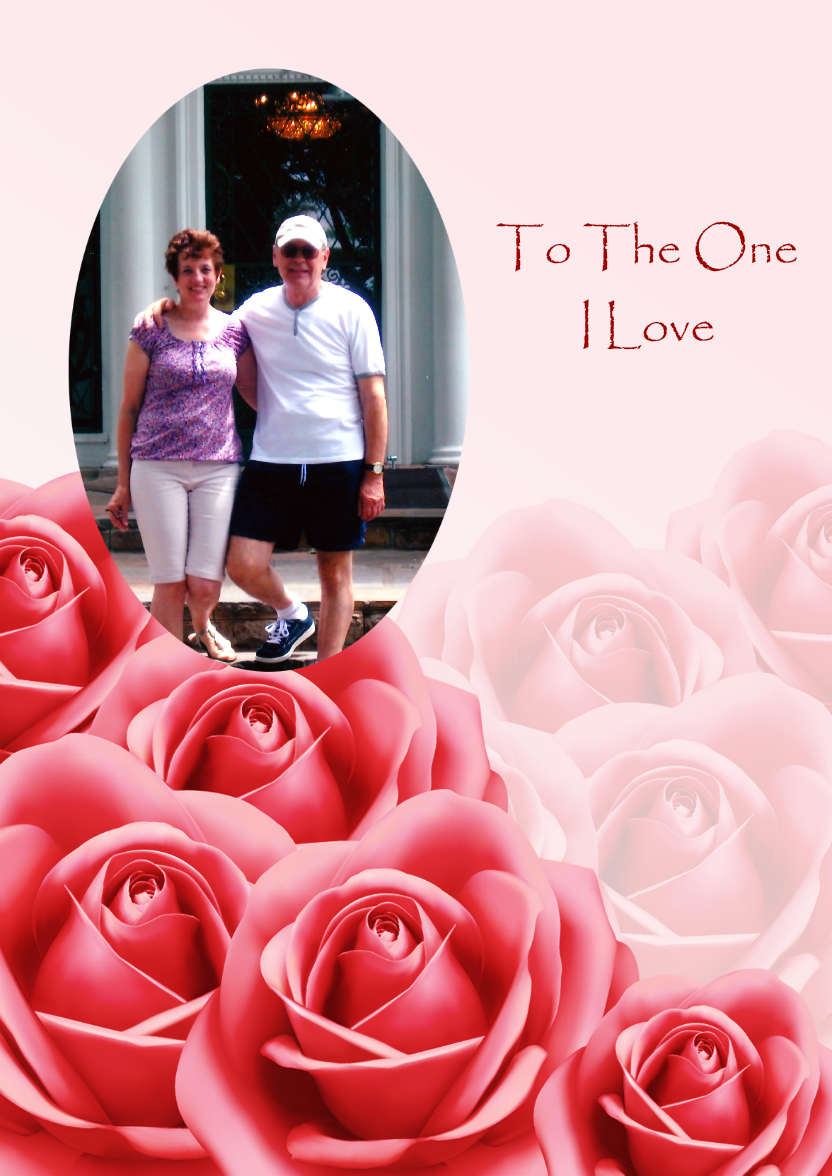Red Roses Romantic Background - card made with Crafty Bob's Card Creator