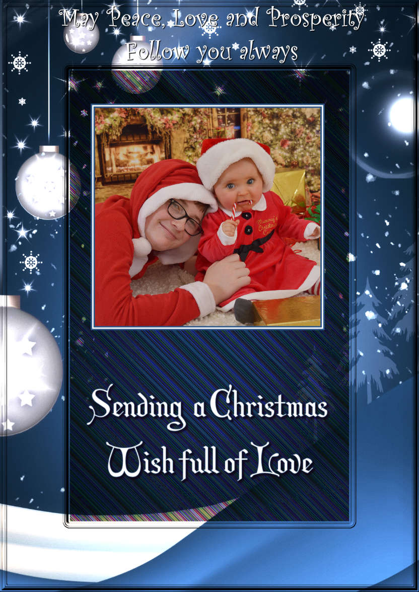 Sending a Christmas Wish Photo Card - card made with Crafty Bob's Card Creator