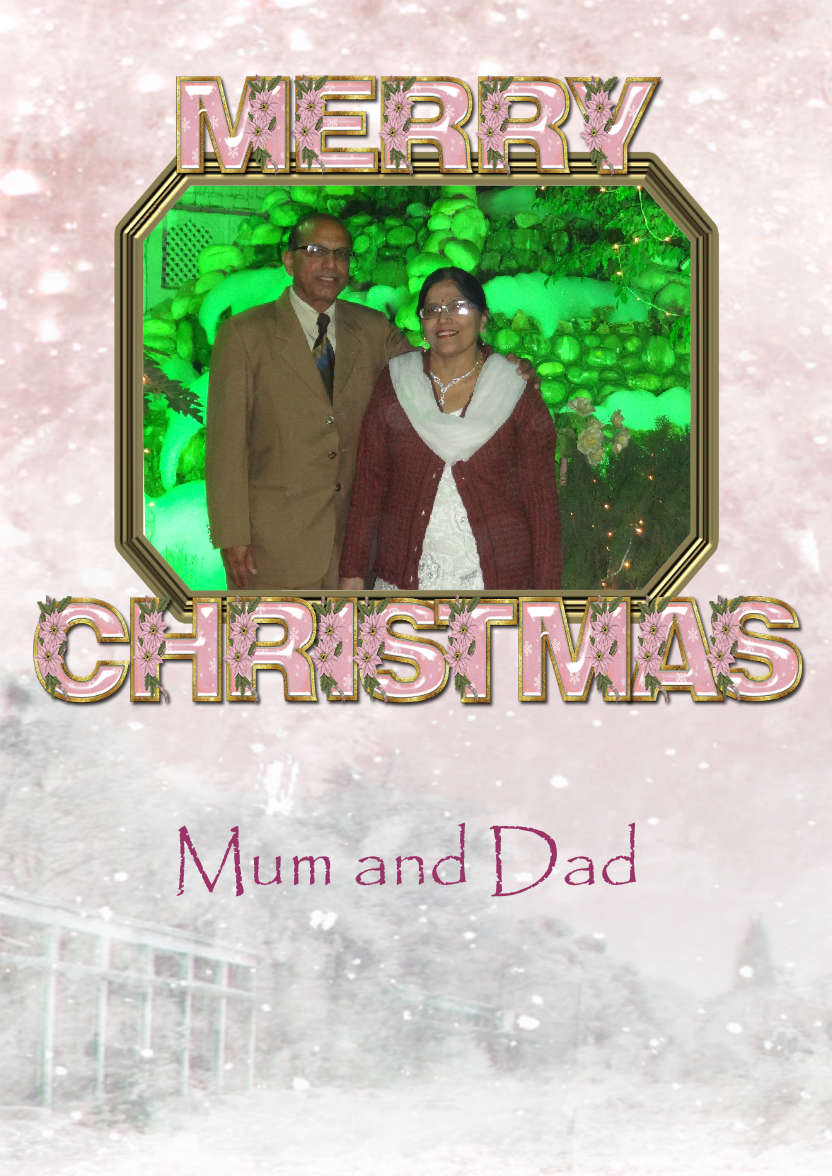 Christmas Word Frame - card made with Crafty Bob's Card Creator