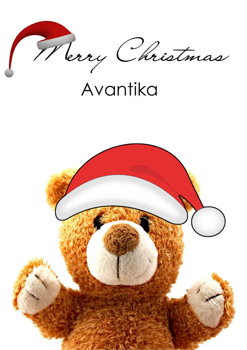 Christmas Bear Hug - card made with Crafty Bob's Card Creator