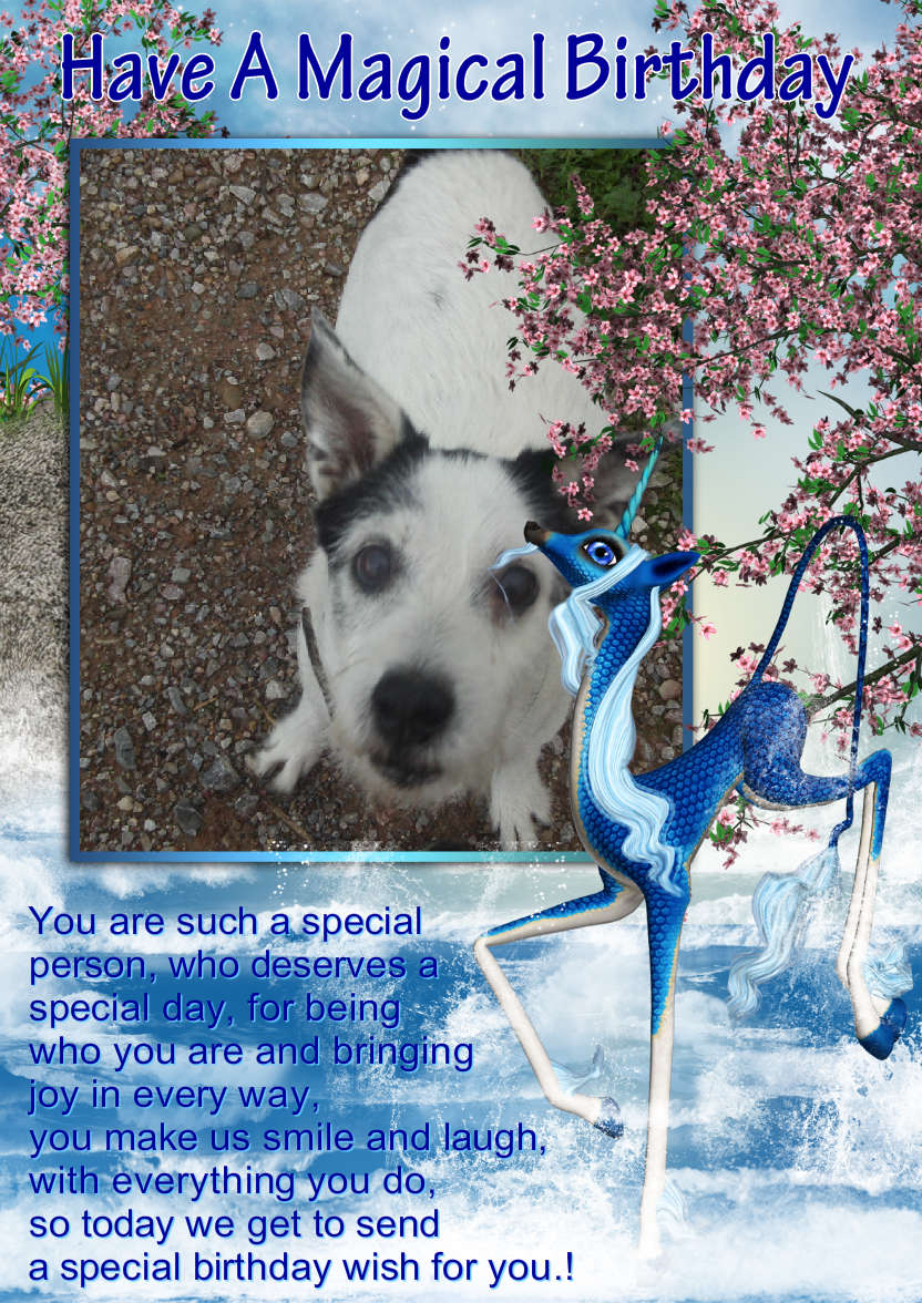 Water Unicorn Fantasy Custom Photo Card - card made with Crafty Bob's Card Creator