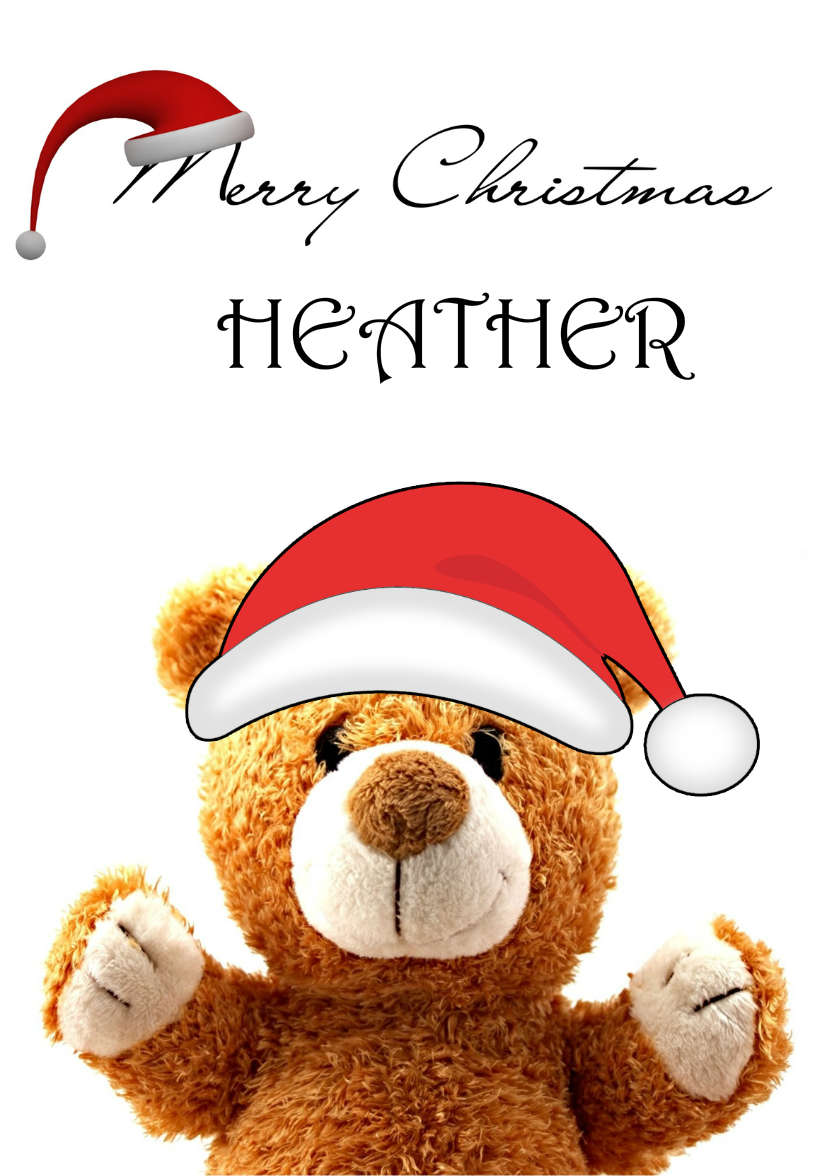 Christmas Bear Hug - card made with Crafty Bob's Card Creator