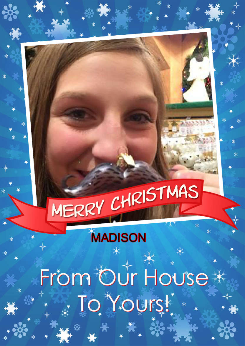 Christmas Family Photo Card - card made with Crafty Bob's Card Creator