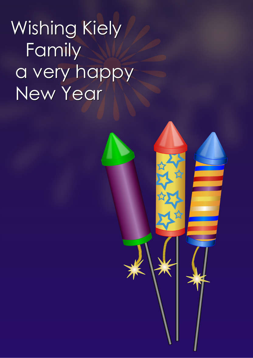 New Year Fireworks - card made with Crafty Bob's Card Creator