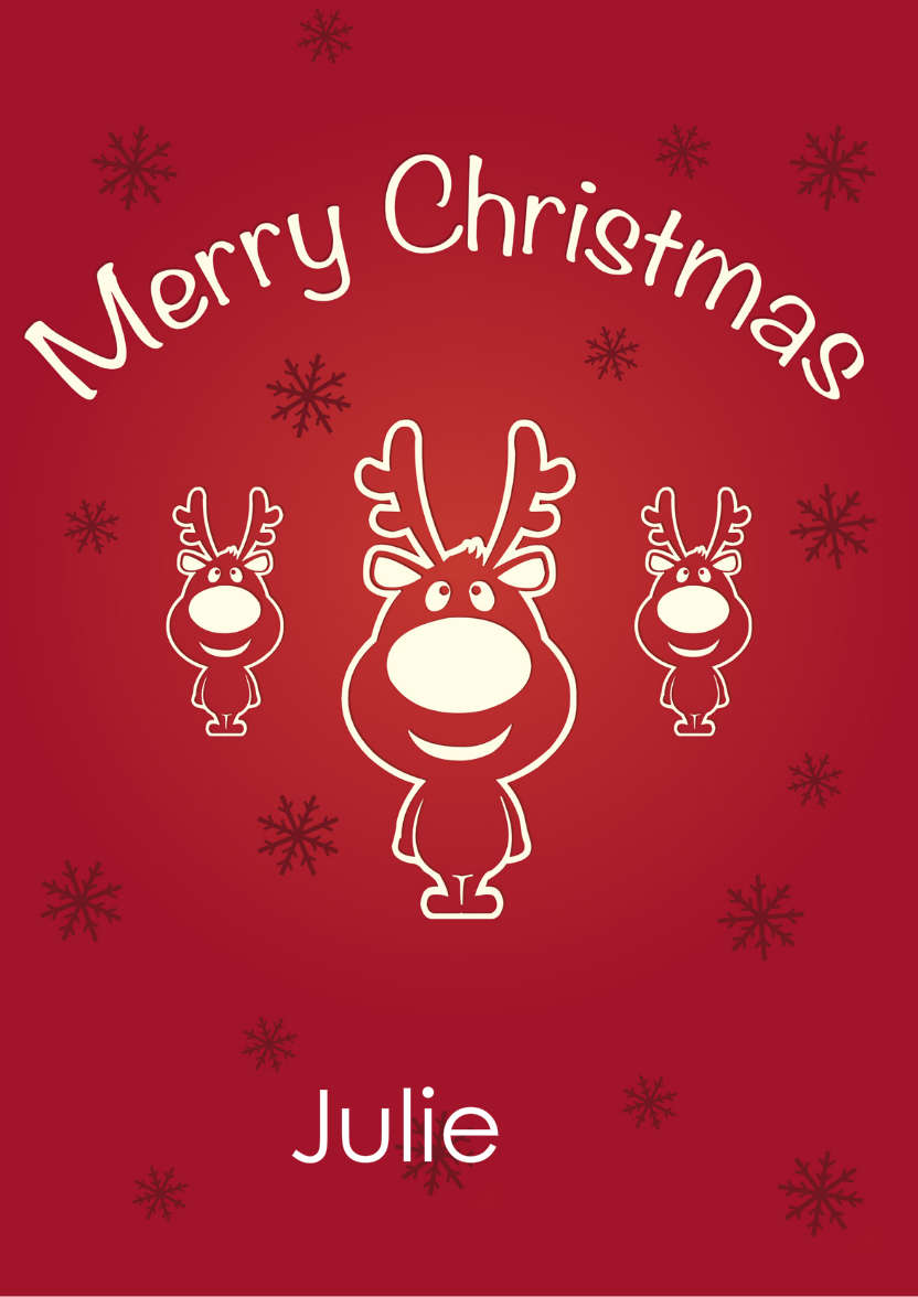 Smiling Reindeer - card made with Crafty Bob's Card Creator