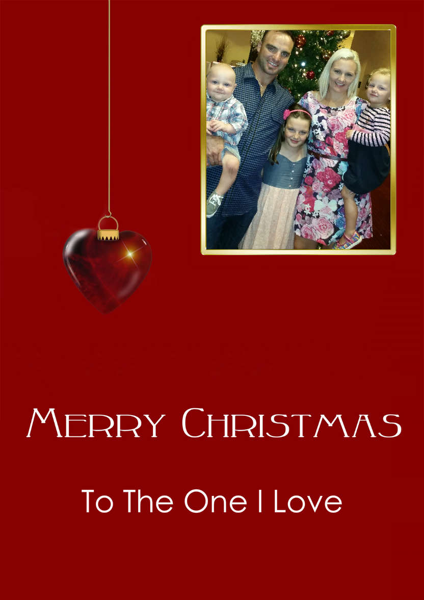 Hanging Heart Bauble Christmas Aperture Card - card made with Crafty Bob's Card Creator