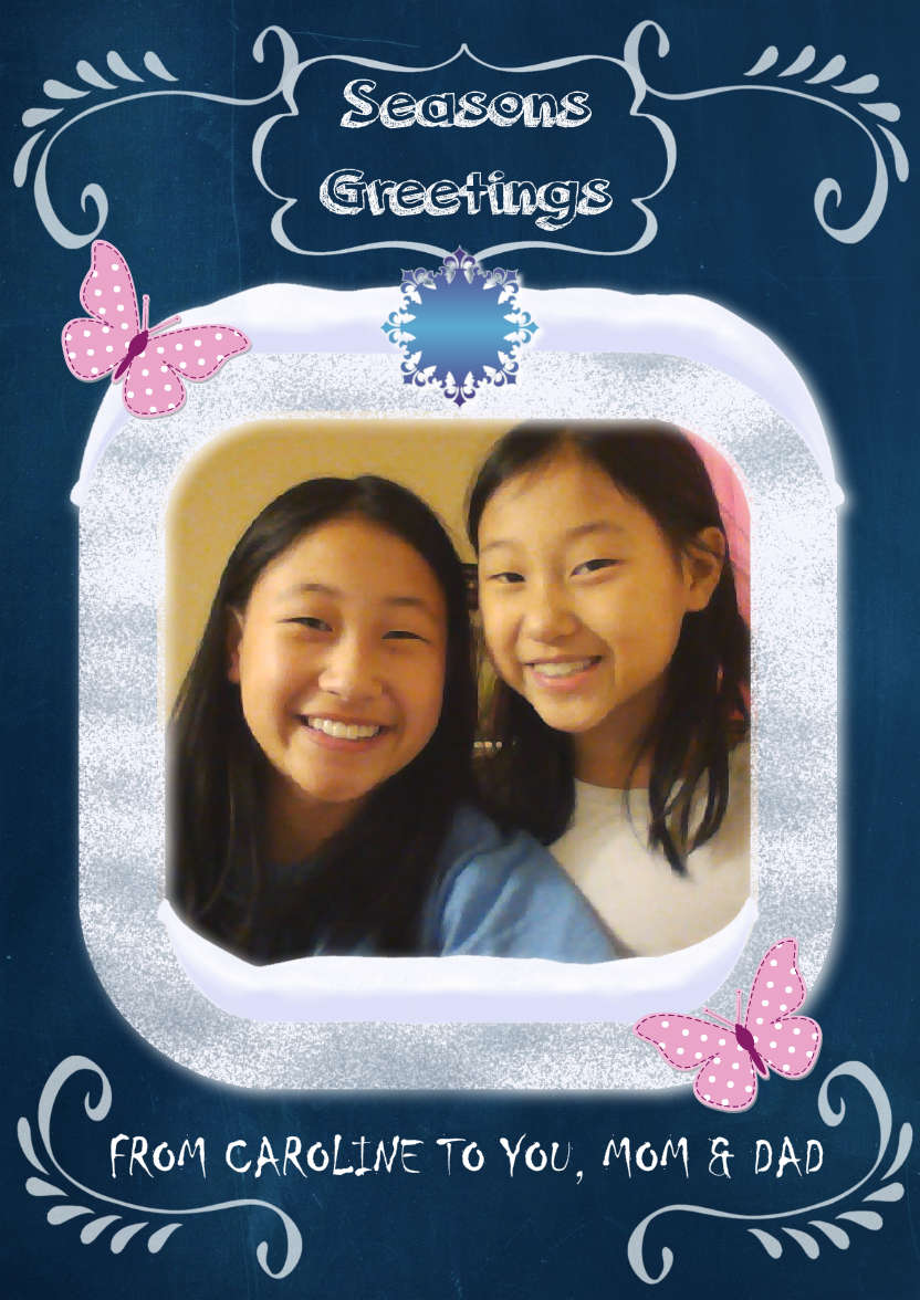 Chalkboard Seasons Greetings - card made with Crafty Bob's Card Creator