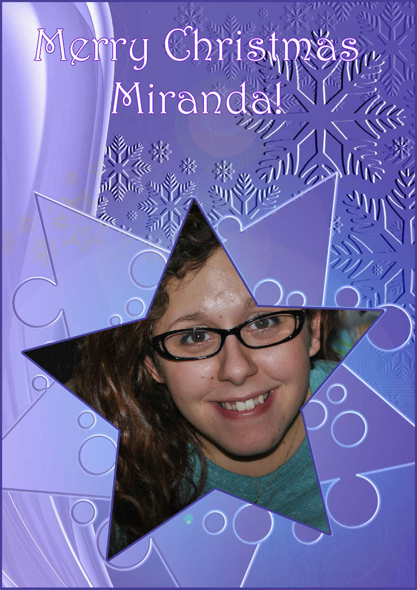 Christmas Star Photo Card - card made with Crafty Bob's Card Creator