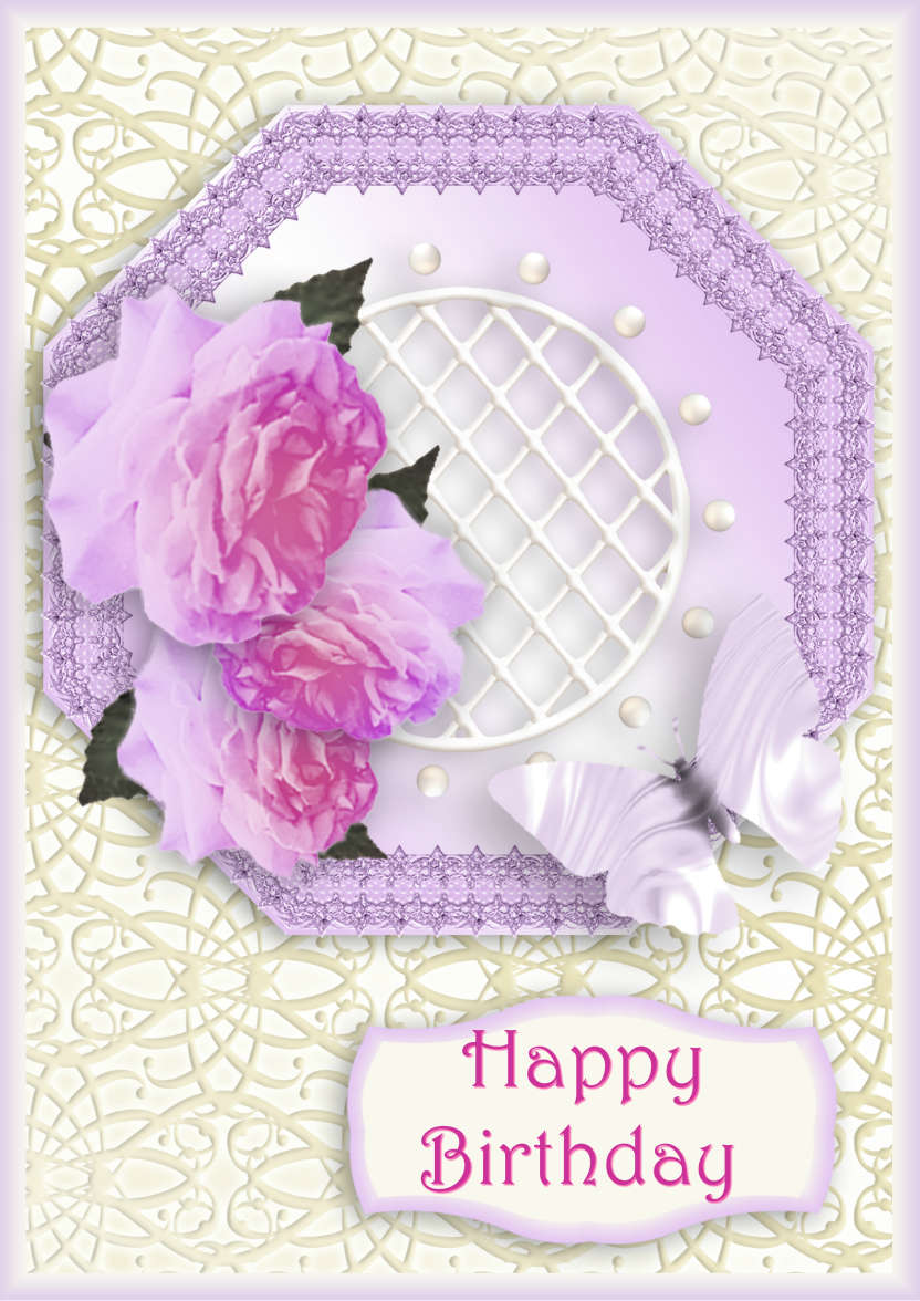 Rose Trellis - card made with Crafty Bob's Card Creator