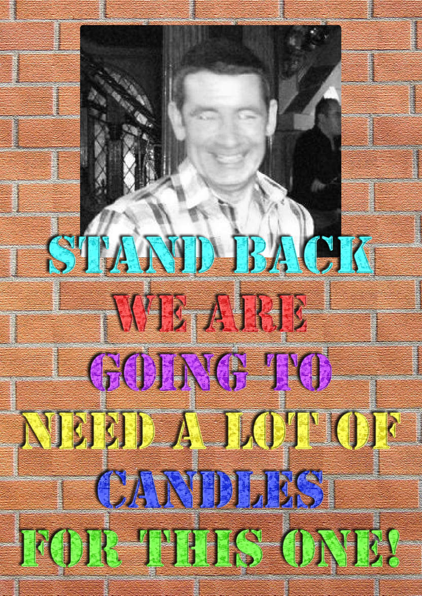 Stand Back Humorous Aperture Birthday Card - card made with Crafty Bob's Card Creator
