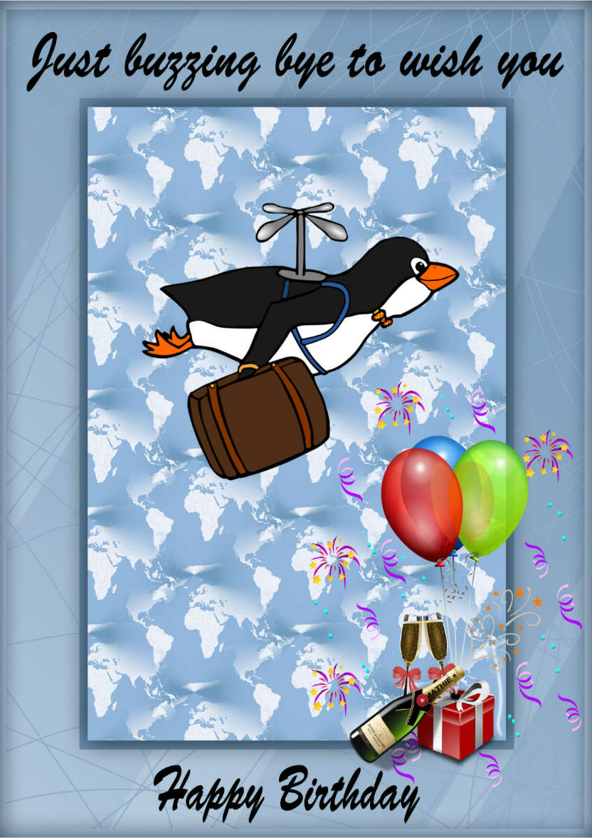 Just Buzzing Bye to Wish You  -  - card made with Crafty Bob's Card Creator