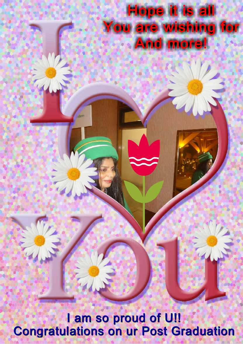 I Heart You - Daisies - card made with Crafty Bob's Card Creator