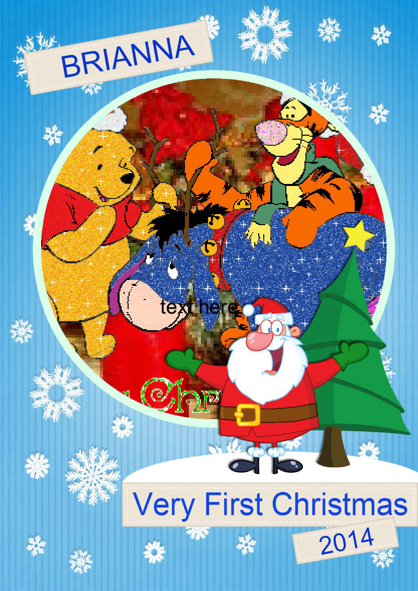 Very First Christmas Santa - card made with Crafty Bob's Card Creator