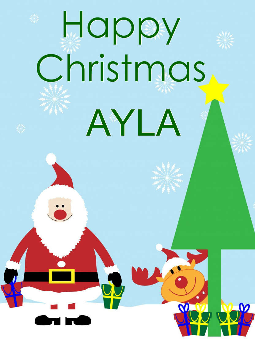 Cute Sanata and Rudolph Christmas Card - card made with Crafty Bob's Card Creator