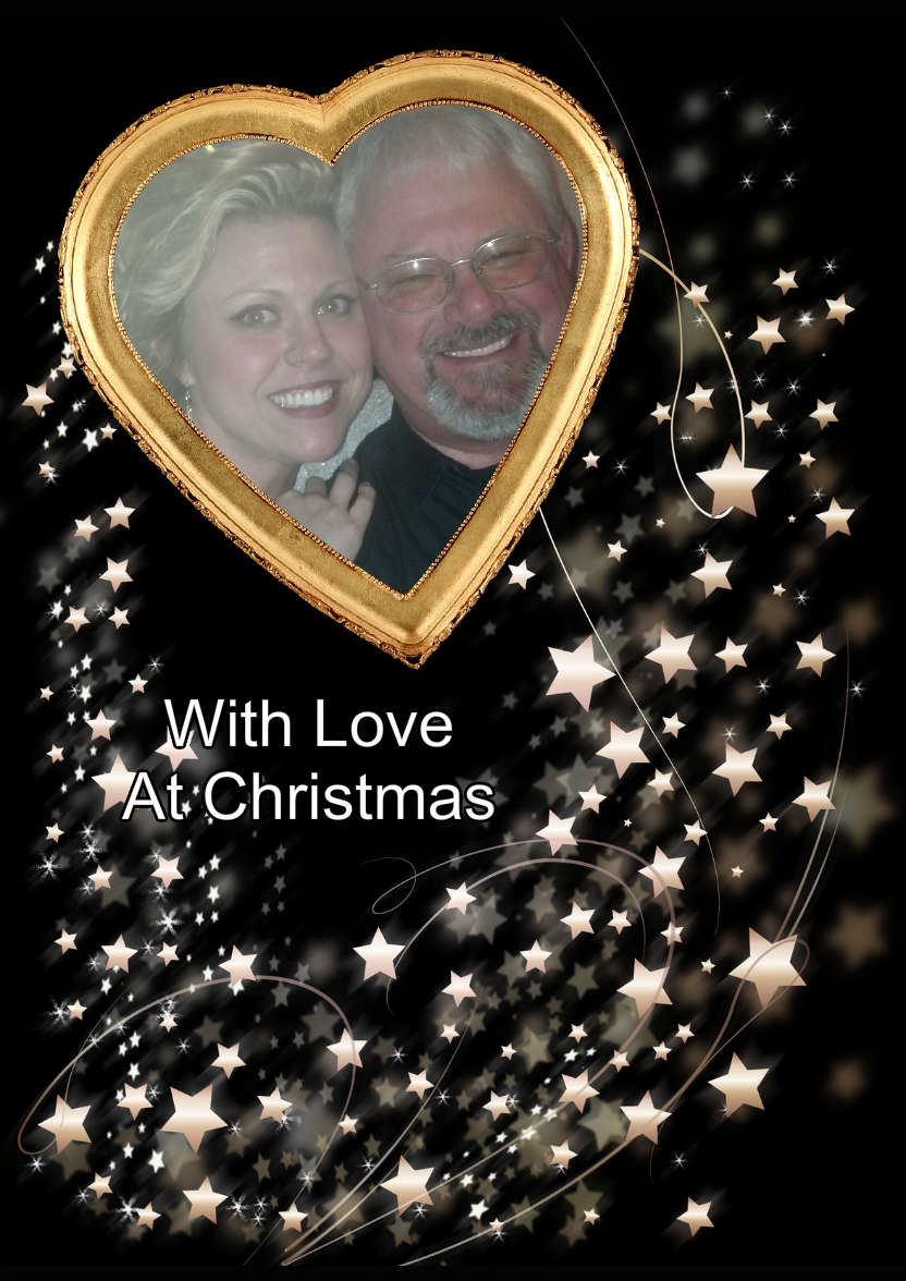 Gold Heart and Stars Photo Card - card made with Crafty Bob's Card Creator